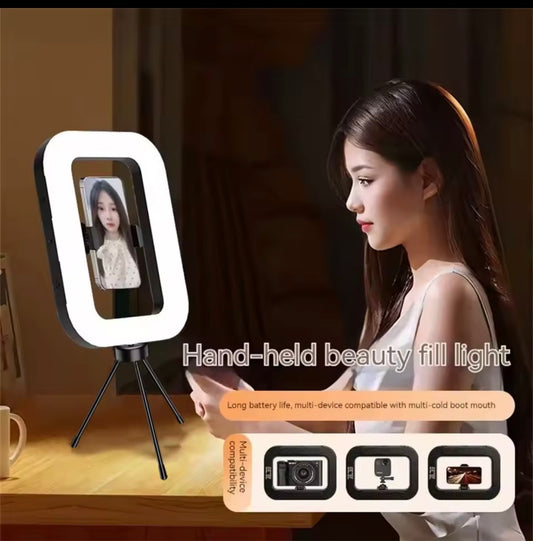 Highlight Handheld Ring Fill Light with Phone Holder