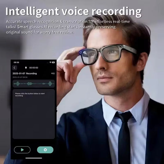 AI Smart Camera Glasses – HD Video Recording, Voice Control, WiFi & Translation Smart Glasses