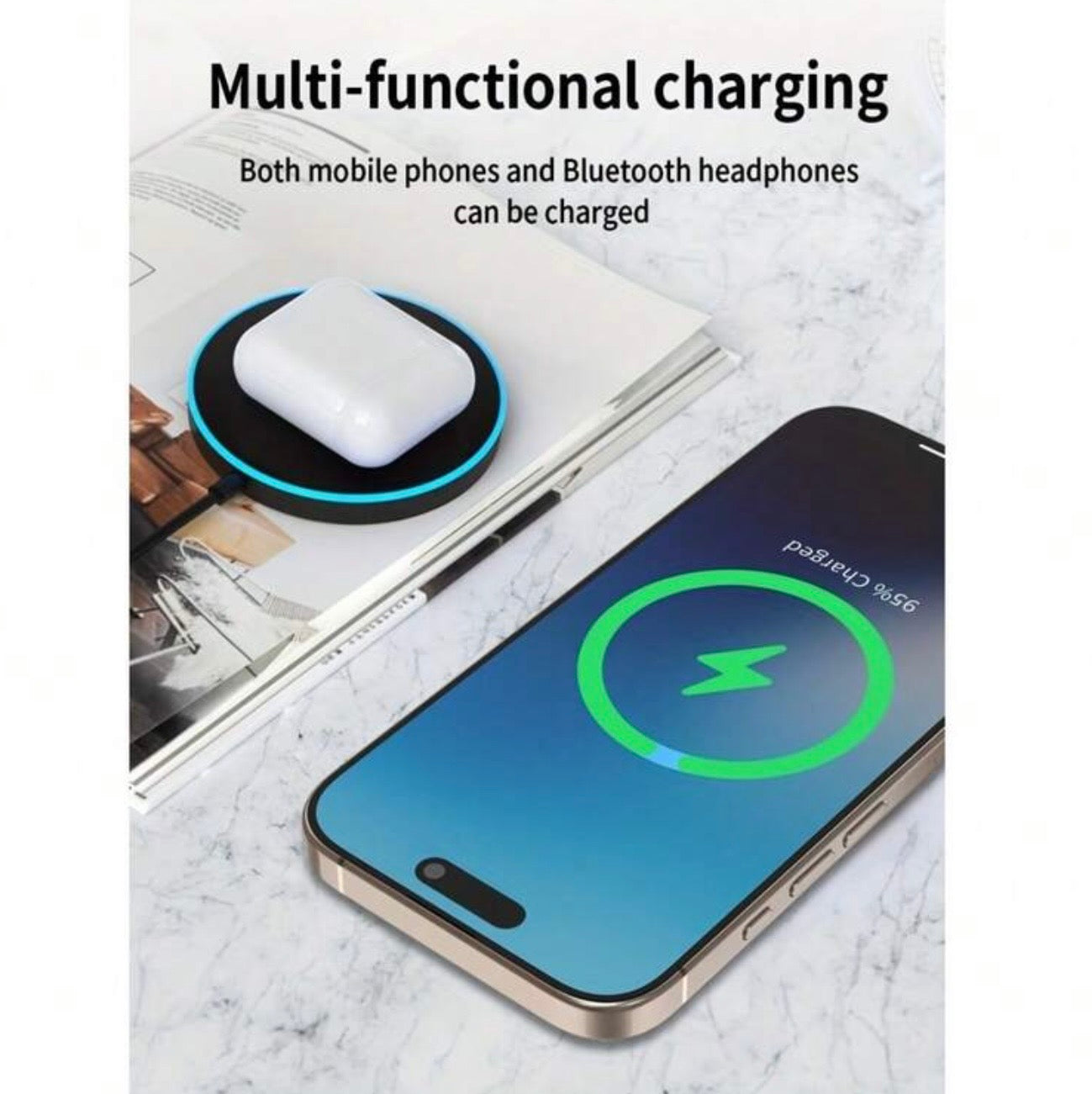 Fast Magnetic Wireless Charger Pad – Ultra-Slim Qi Charging for iPhone & Android