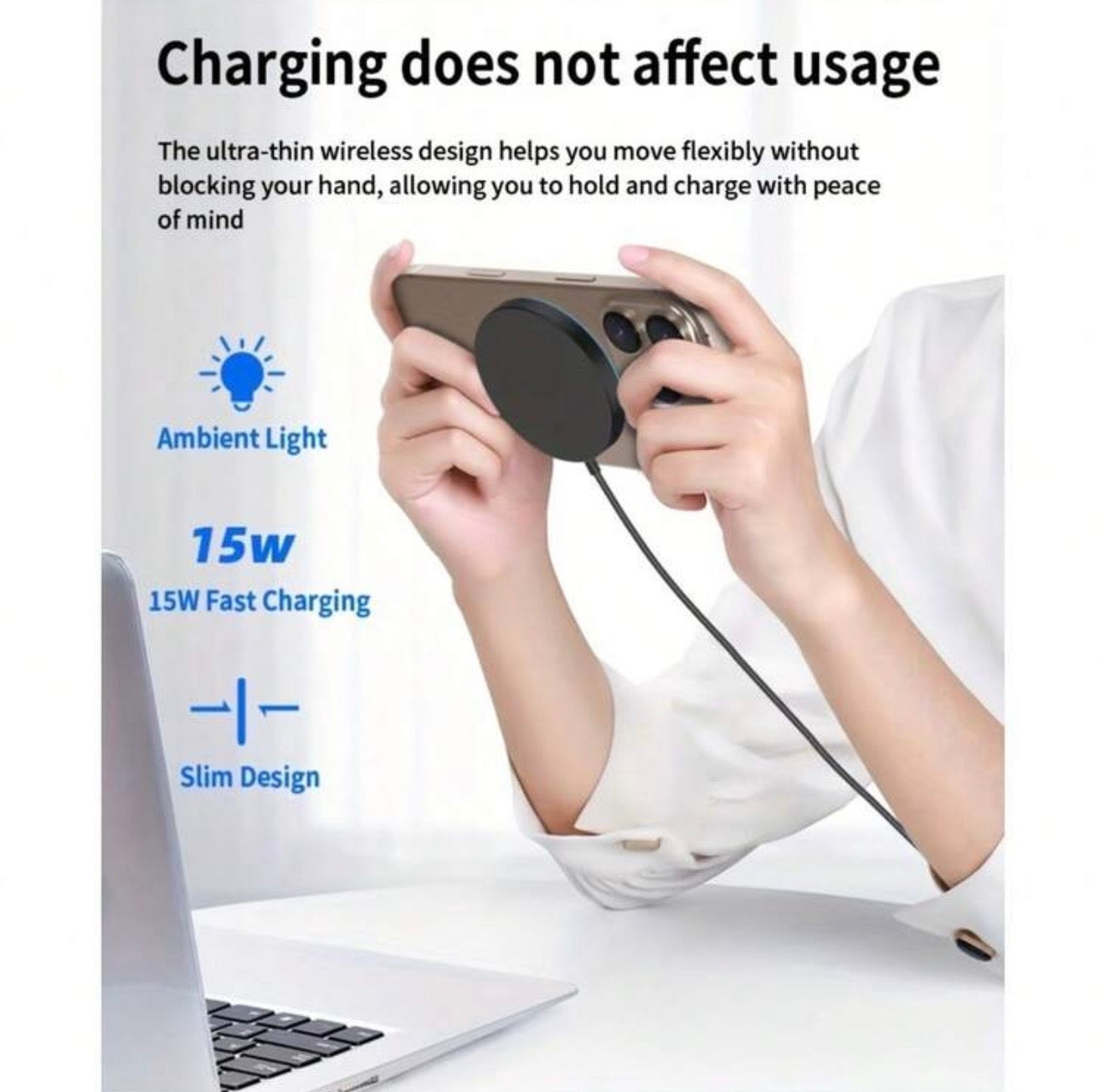 Fast Magnetic Wireless Charger Pad – Ultra-Slim Qi Charging for iPhone & Android