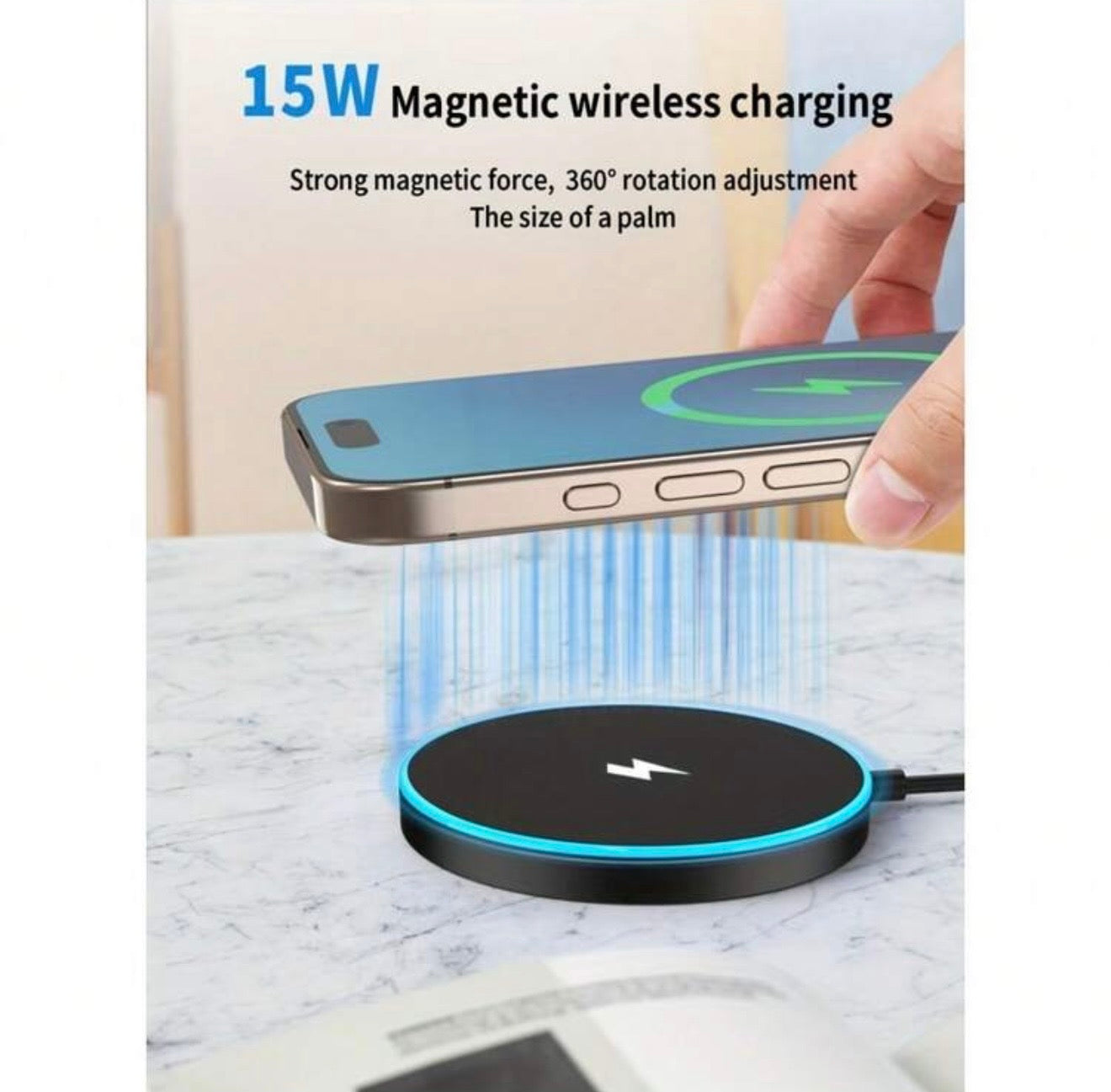 Fast Magnetic Wireless Charger Pad – Ultra-Slim Qi Charging for iPhone & Android