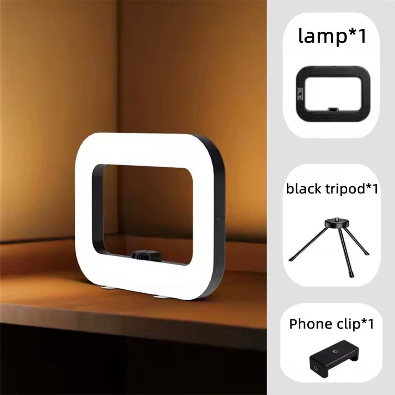 Highlight Handheld Ring Fill Light with Phone Holder