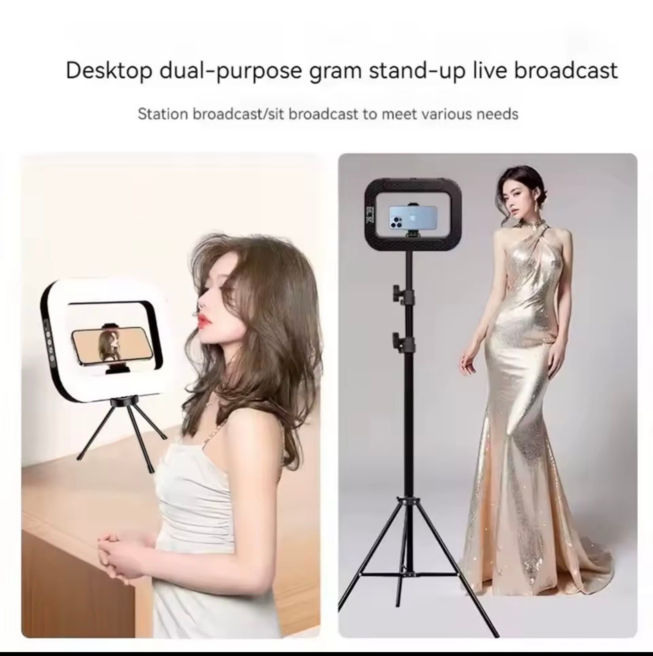 Highlight Handheld Ring Fill Light with Phone Holder