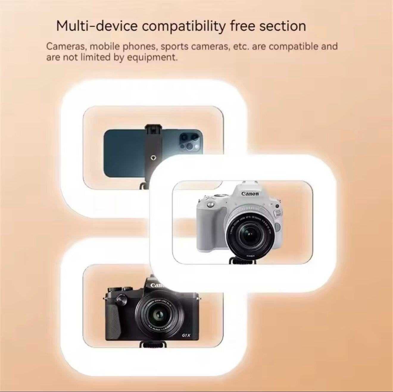 Highlight Handheld Ring Fill Light with Phone Holder