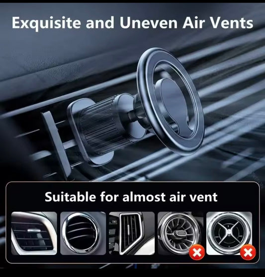 MagSafe Magnetic Car Phone Holder – 360° Rotating Air Vent Mount for iPhone & Android